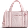BAGSMART Boxy Tote Bag for Women, Crossbody Work Bag with Zipper(Light Pink)