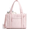 BAGSMART Boxy Tote Bag for Women, Crossbody Work Bag with Zipper(Pink)