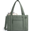 BAGSMART Boxy Tote Bag for Women, Crossbody Work Bag with Zipper(Sage)