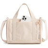 BAGSMART Corduroy Tote Bag for Women, Small College Teacher Laptop Handbag(Beige)