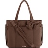 BAGSMART Crush Bow Tote Bag for Women, Puffer Travel Work Yoga Laptop Bag(Cocoa Brown)