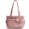 BAGSMART Crush Bow Tote Bag for Women, Puffer Travel Work Yoga Laptop Bag(Dark Pink)