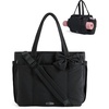 BAGSMART Crush Bow Tote Bag for Women, Puffer Travel Work Yoga Laptop Bag(Jet Black)