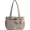 BAGSMART Crush Bow Tote Bag for Women, Puffer Travel Work Yoga Laptop Bag(Latte Camel)