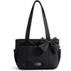 BAGSMART Crush Bow Tote Bag for Women, Puffer Travel Work Yoga Laptop Bag(Power Black)
