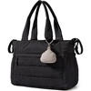 BAGSMART Diaper Bag Tote, Hospital Bag for Labor Delivery Travel Baby Tote(Black)