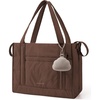 BAGSMART Diaper Bag Tote Puffer Baby Bag Lightweight for Travel, Work(Coffee)