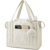 BAGSMART Diaper Bag Tote Puffer Baby Bag Lightweight for Travel, Work(Light Beige)