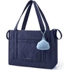 BAGSMART Diaper Bag Tote Puffer Baby Bag Lightweight for Travel, Work(Navy Blue)
