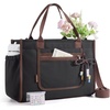 BAGSMART Personalized DIY Tote Bag for Women, 20.6L/24L Shoulder Handbag(Black)