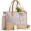 BAGSMART Personalized DIY Tote Bag for Women, 20.6L/24L Shoulder Handbag(Dalmatian Spot)