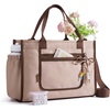 BAGSMART Personalized DIY Tote Bag for Women, 20.6L/24L Shoulder Handbag(Dark Pink)