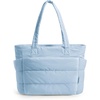 BAGSMART Puffy Tote Bag for Women, Lightweight Work Tote Handbag(Horizon Blue)