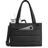 BAGSMART Small Tote Bag for Women, Work Teacher Bag with Zipper Closure(Black)