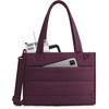 BAGSMART Small Tote Bag for Women, Work Teacher Bag with Zipper Closure(Burgundy Bay)