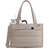 BAGSMART Small Tote Bag for Women, Work Teacher Bag with Zipper Closure(Camel)