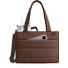 BAGSMART Small Tote Bag for Women, Work Teacher Bag with Zipper Closure(Chocolate)