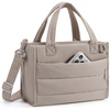 BAGSMART Small Tote Bag for Women, Work Teacher Bag with Zipper Closure(Desert)