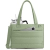 BAGSMART Small Tote Bag for Women, Work Teacher Bag with Zipper Closure(Green)