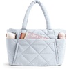 BAGSMART Tote Bag for Women, Puffer Tote Bag for Work Large Shoulder Bag(D-gray-blue)