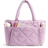 BAGSMART Tote Bag for Women, Puffer Tote Bag for Work Large Shoulder Bag(E-purple)