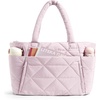 BAGSMART Tote Bag for Women, Puffer Tote Bag for Work Large Shoulder Bag(F-pink)