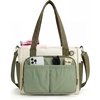 BAGSMART Tote Bag for Women, Puffy Laptop Work College Shoulder Handbag(Forest Green)