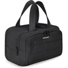 BAGSMART Travel Toiletry Bag, Lightweight Large Wide-open Travel Bag for Women, Puffy Cosmetic Makeup Bag Organizer with Handle for Accessories,Essentials, Toiletries, Dark Pink(Black)