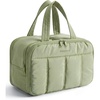 BAGSMART Travel Toiletry Bag, Puffy Large Toiletry Bag for Women, Lightweight Cosmetic Makeup Bag Organizer with Handle for Traveling, Accessories, Essentials, Toiletries (Black)(E-Light Green)