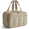 BAGSMART Travel Toiletry Bag, Puffy Large Toiletry Bag for Women, Lightweight Cosmetic Makeup Bag Organizer with Handle for Traveling, Accessories, Essentials, Toiletries (Black)(D-Light Camel)