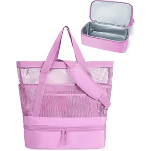 BAGSMART Beach Bag for Women, Large Beach Bag Swim Pool Bag(Purple)