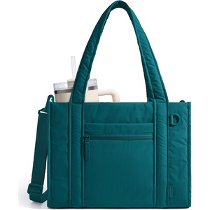 BAGSMART Boxy Tote Bag for Women, Crossbody Work Bag with Zipper(Deep Marina)