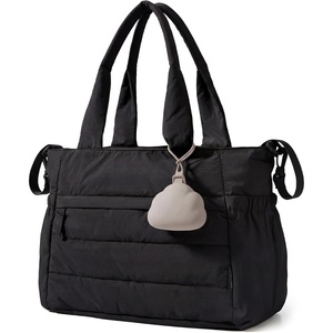 BAGSMART Diaper Bag Tote, Hospital Bag for Labor Delivery Travel Baby Tote(Black)