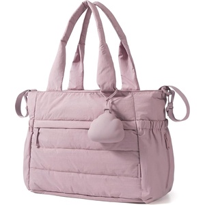 BAGSMART Diaper Bag Tote, Hospital Bag for Labor Delivery Travel Baby Tote(Mauve Brown)