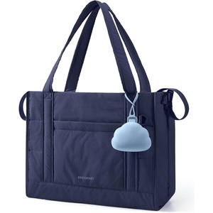 BAGSMART Diaper Bag Tote Puffer Baby Bag Lightweight for Travel, Work(Navy Blue)