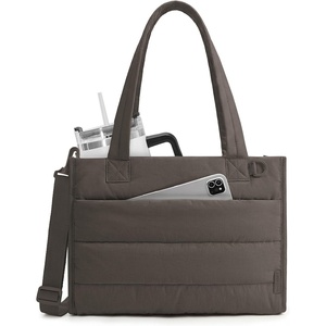 BAGSMART Small Tote Bag for Women, Work Teacher Bag with Zipper Closure(Dim Gray)