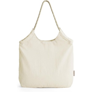 BAGSMART Tote Bag for Women, Travel Tote Beach Bag with Zipper for Gym(Light Beige)