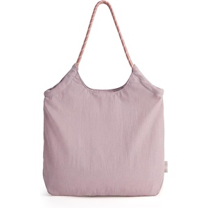 BAGSMART Tote Bag for Women, Travel Tote Beach Bag with Zipper for Gym(Mist Purple)