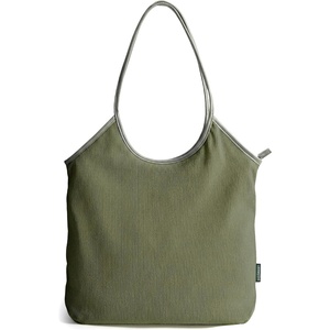 BAGSMRT Corduroy Tote Bag for Women with Zipper Casual Shoulder Bag(Olive Green)