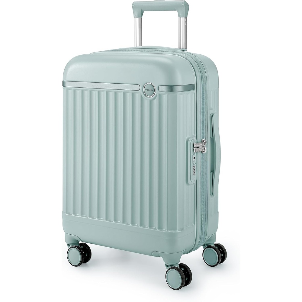 image:imageBAGSMART 20 Expandable PC CarryOn Luggage Spinner Wheels GreenDark Sea Green
