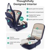 BAGSMART 16 inch Small Underseat Carry on Luggage, Suitcase with Wheels(Blue)