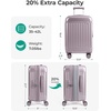 BAGSMART 20″ Expandable PC Carry-On Luggage Spinner Wheels, Green(Purple)
