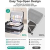BAGSMART 20″ Expandable Top-Opening Carry-On, Double Spinner, TSA, Purple(Black)