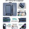 BAGSMART 20″ Expandable Top-Opening Carry-On, Double Spinner, TSA, Purple(Blue)