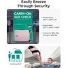 BAGSMART 20″ Spinner Carry-On, PC Hardside Expandable, TSA Lock, Pink(BlackPink)