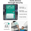 BAGSMART 20″ Spinner Carry-On, PC Hardside Expandable, TSA Lock, Pink(Mint Green)