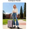 BAGSMART Carry On Luggage 22x14x9 Airline Approved, Expandable Suitcase with Wheels, Pink Lavender(Pink Lavender)