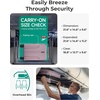 BAGSMART Carry On Luggage 22x14x9 Airline Approved, Expandable Suitcase with Wheels, Pink Lavender(Pink Lavender)