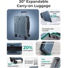 BAGSMART Carry On Luggage 22x14x9 Airline Approved, Expandable Suitcase with Wheels, Pink Lavender(Royal Blue)