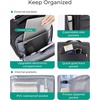 BAGSMART Softside Underseat Personal Item Suitcase with Wheels, Purple(Black)